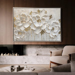 Floral 090 Canvas Art 18" x 24" / 45 x 60 cm / Black