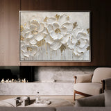 Floral 090 Canvas Art 18" x 24" / 45 x 60 cm / Black