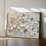 Floral 090 Canvas Art 60 x 40 cm / Black