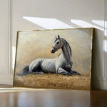 Horses 090 Canvas Art 18" x 24" / 45 x 60 cm / Black