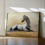 Horses 090 Canvas Art 60 x 40 cm / Black