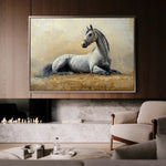Horses 090 Canvas Art 60 x 40 cm / Black