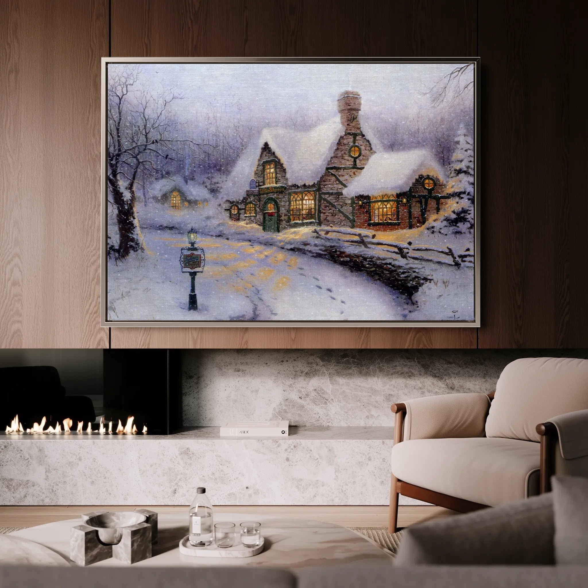 Landscape 090 Canvas Art 18" x 24" / 45 x 60 cm / Black