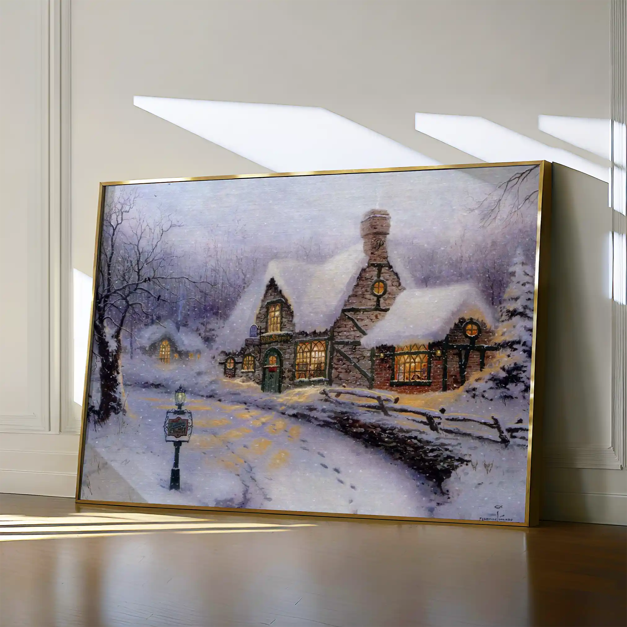 Landscape 090 Canvas Art 60 x 40 cm / Black