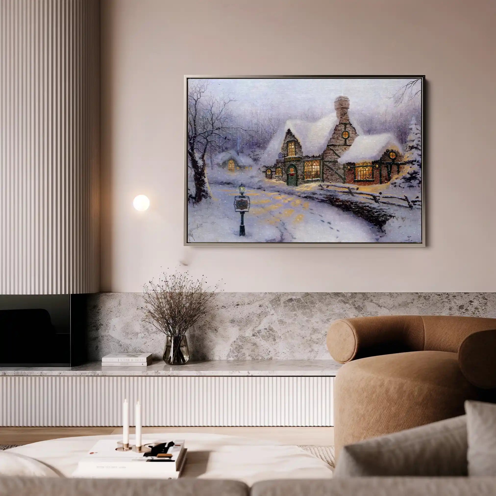 Landscape 090 Canvas Art 60 x 40 cm / Black