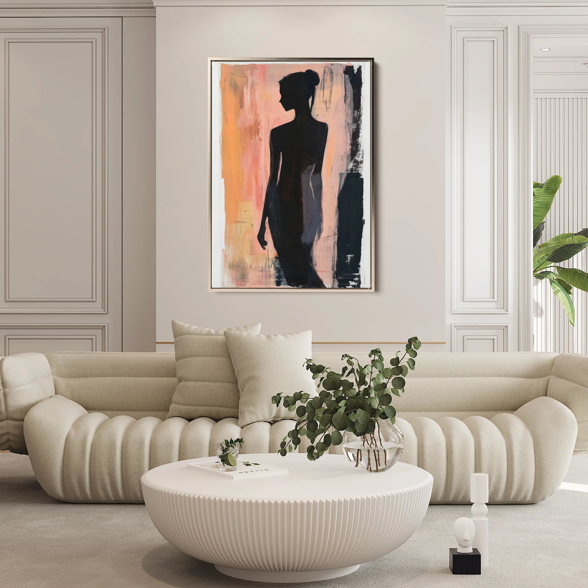 Portrait 090 Canvas Art 18" x 24" / 45 x 60 cm / Black