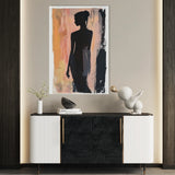 Portrait 090 Canvas Art 18" x 24" / 45 x 60 cm / Black