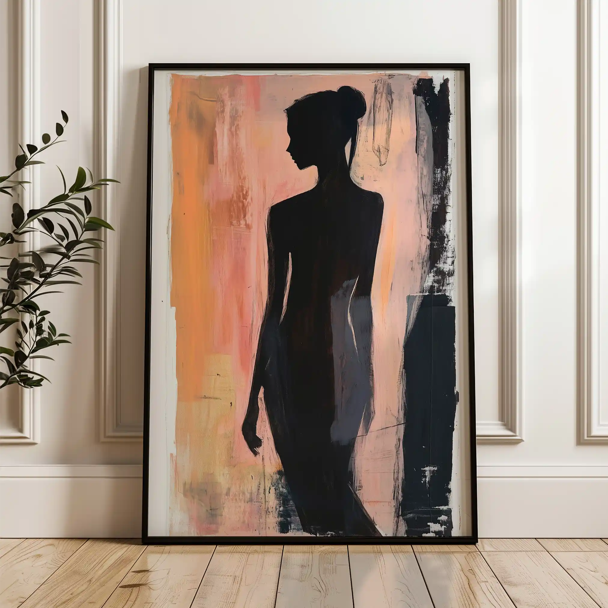 Portrait 090 Canvas Art 60 x 40 cm / Black