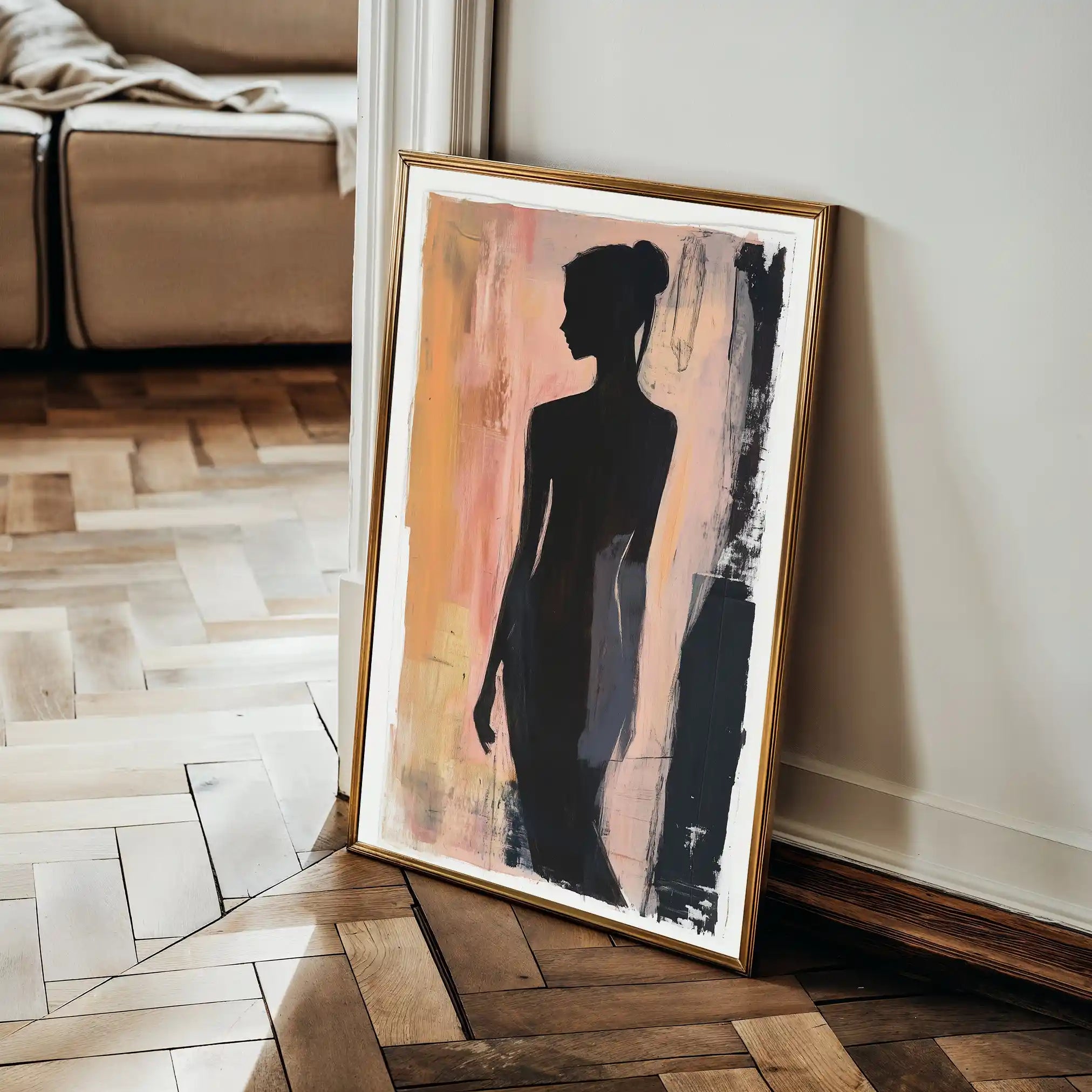 Portrait 090 Canvas Art 60 x 40 cm / Black