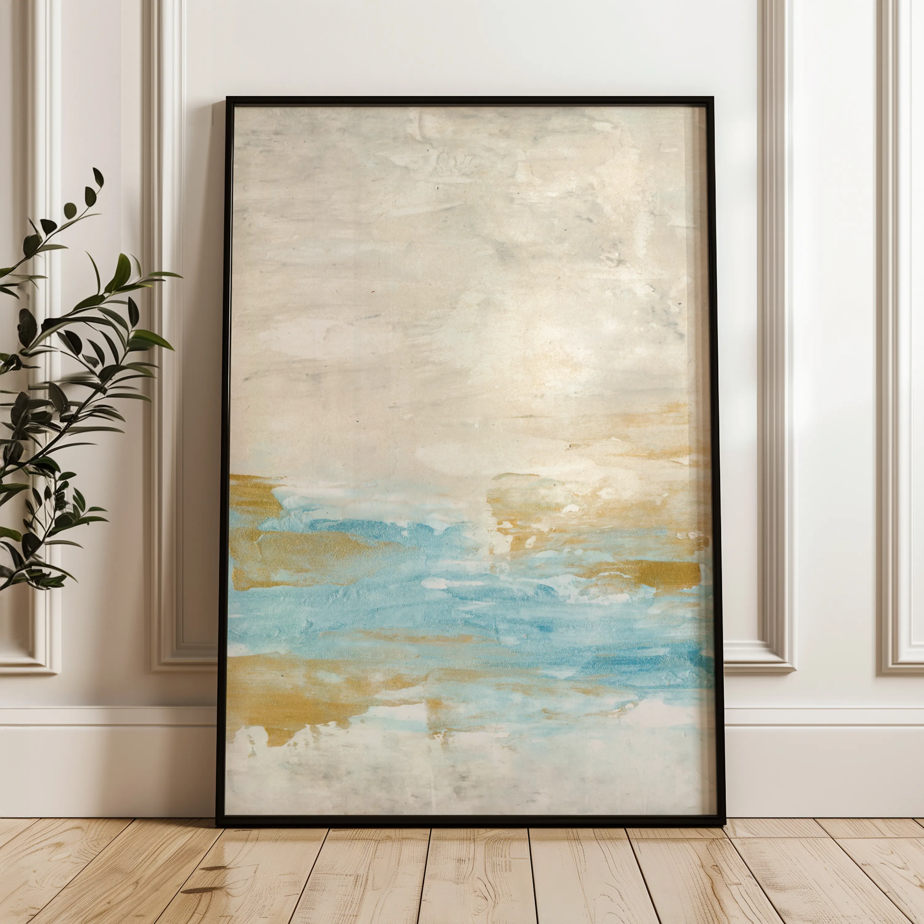 Abstract 091 Canvas Art 18" x 24" / 45 x 60 cm / Black