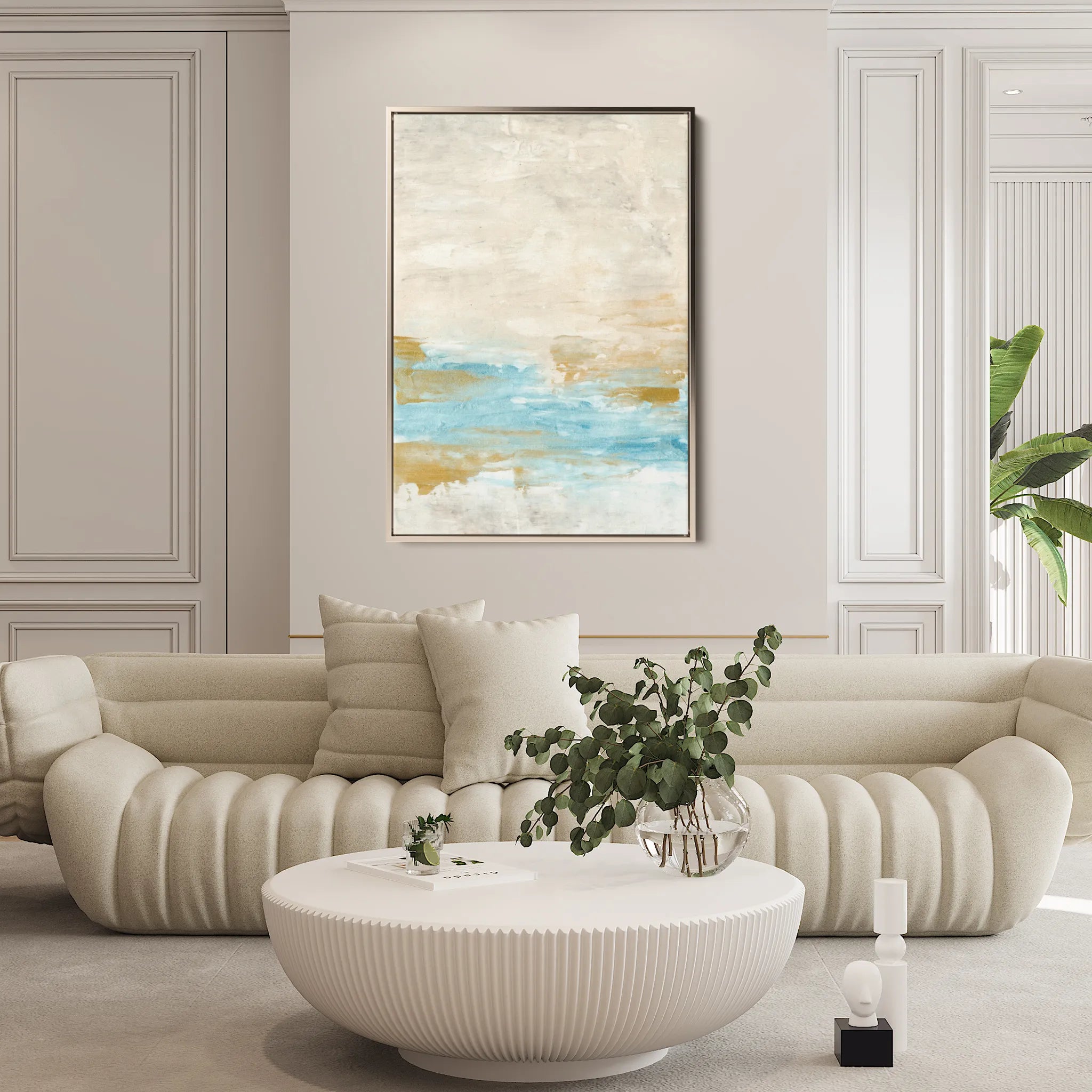 Abstract 091 Canvas Art 18" x 24" / 45 x 60 cm / Black