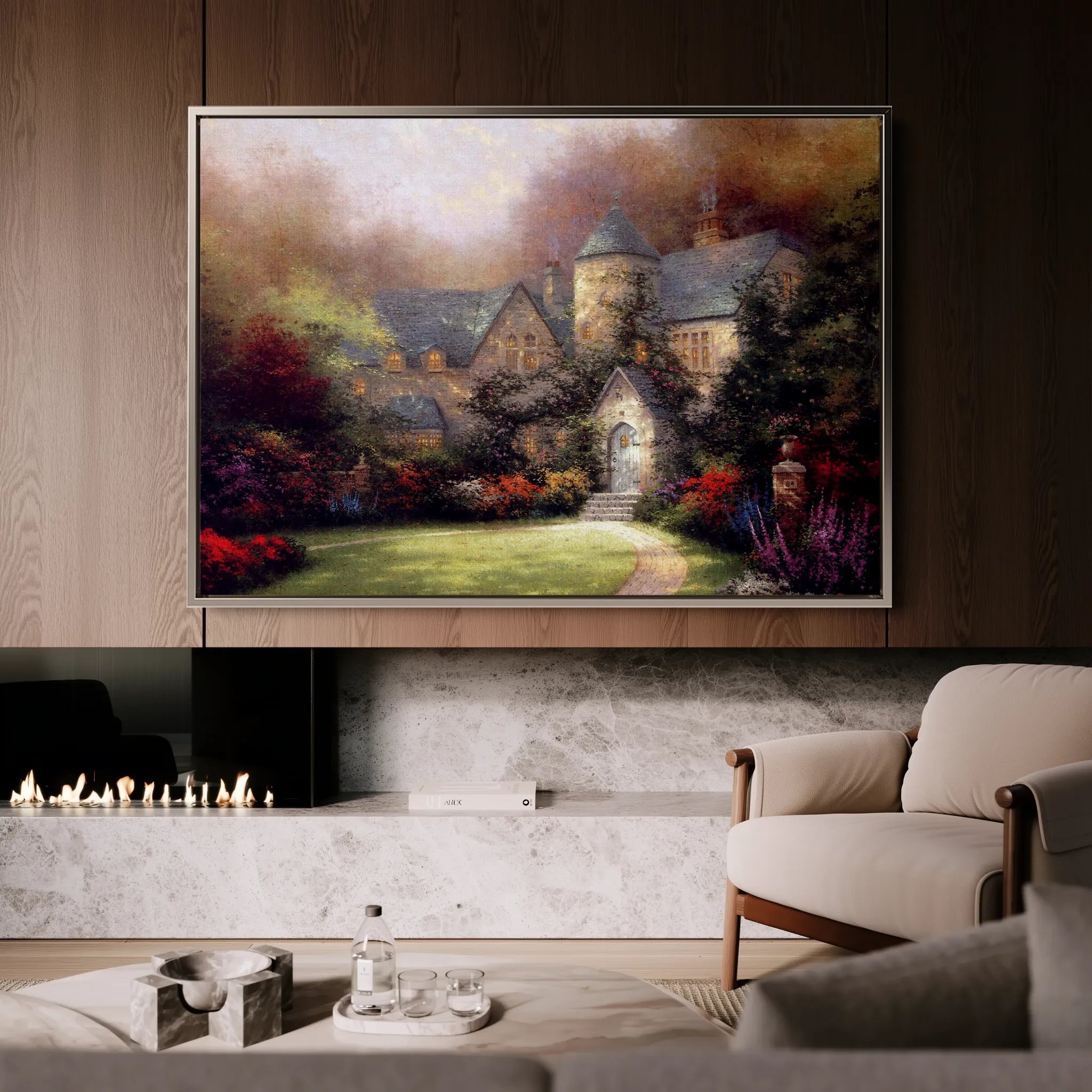 Landscape 091 Canvas Art 18" x 24" / 45 x 60 cm / Black
