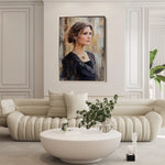 Portrait 091 Canvas Art 18" x 24" / 45 x 60 cm / Black