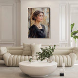 Portrait 091 Canvas Art 18" x 24" / 45 x 60 cm / Black