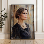 Portrait 091 Canvas Art 60 x 40 cm / Black