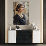 Portrait 091 Canvas Art 60 x 40 cm / Black