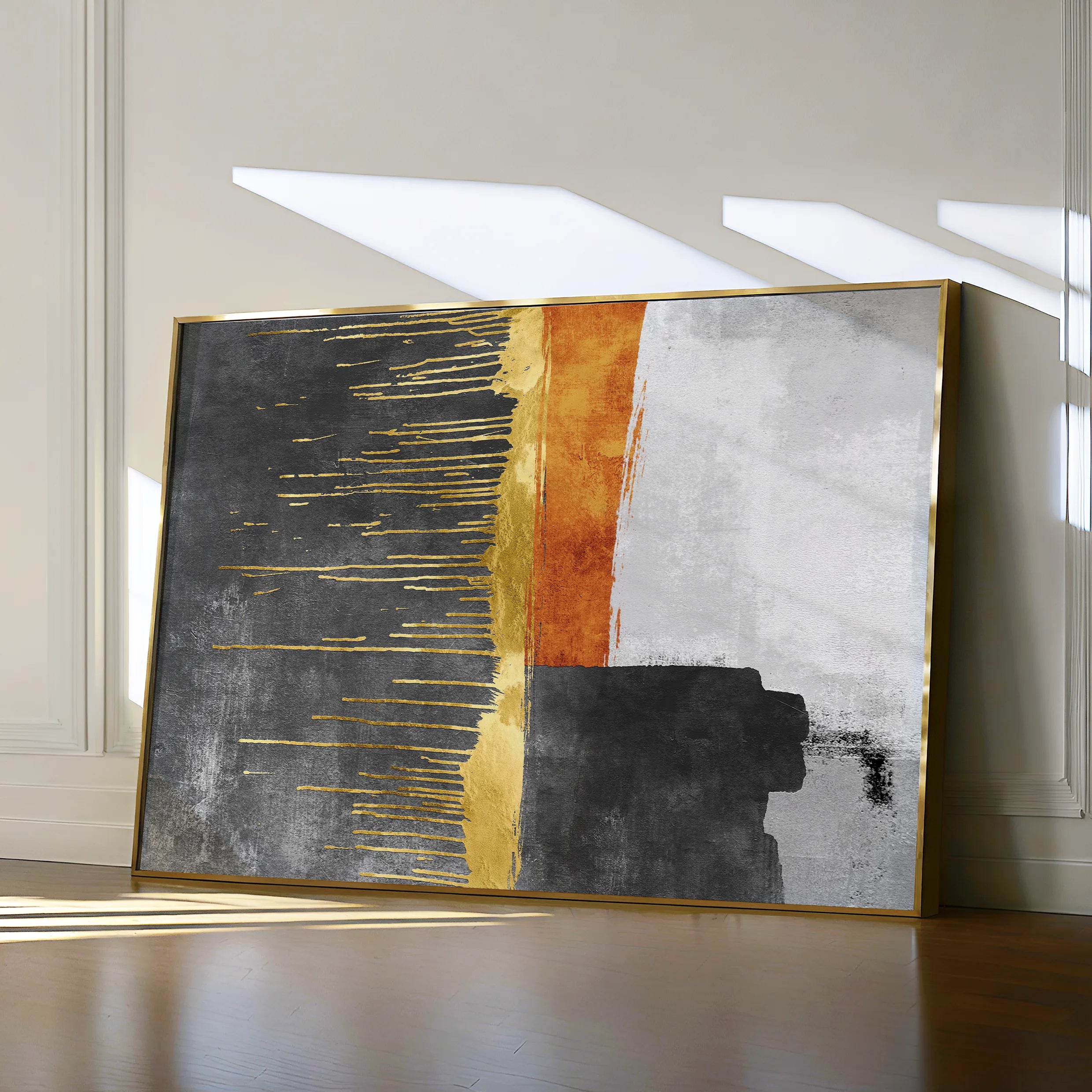 Abstract 092 Canvas Art 18" x 24" / 45 x 60 cm / Black