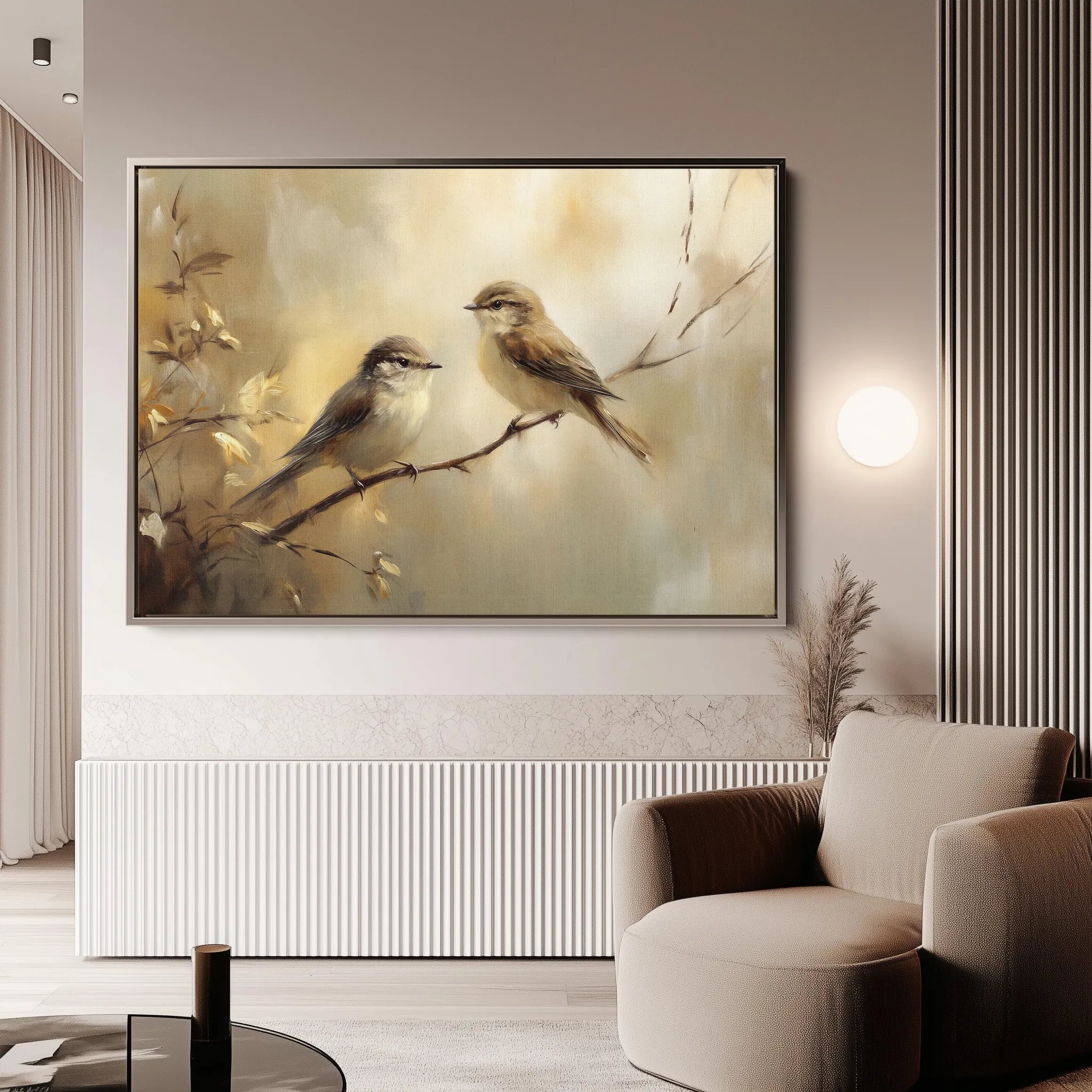 Animals 092 Canvas Art 18" x 24" / 45 x 60 cm / Black