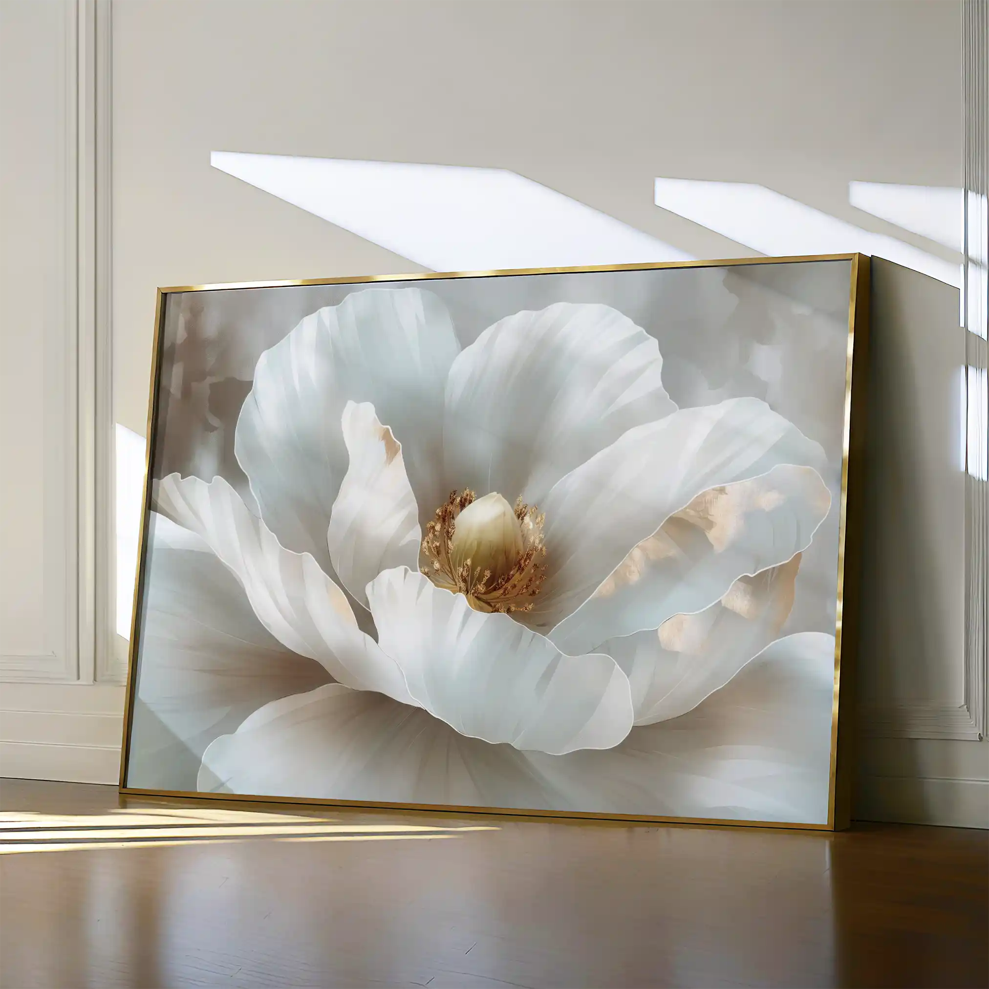 Floral 092 Canvas Art 18" x 24" / 45 x 60 cm / Black