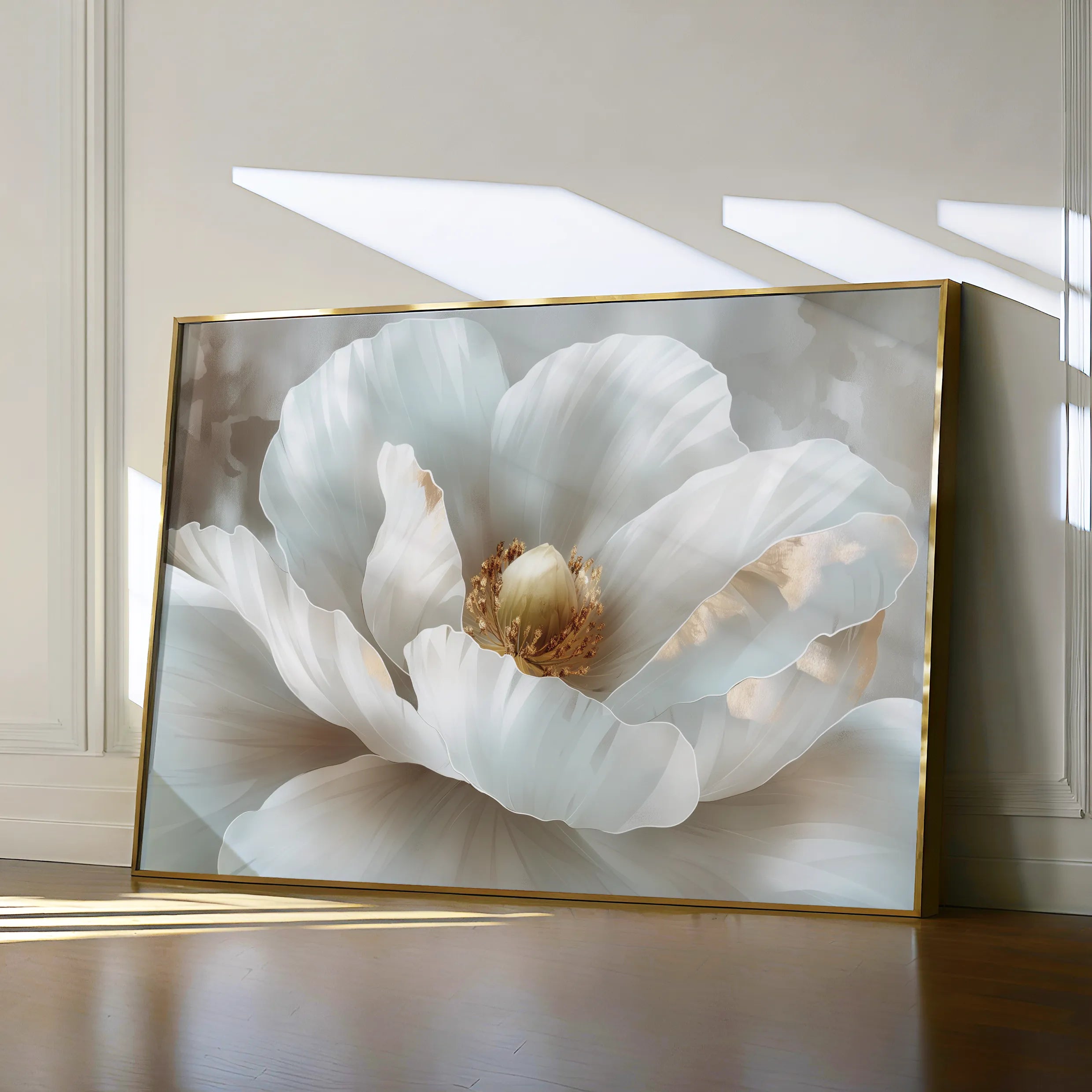 Floral 092 Canvas Art 18" x 24" / 45 x 60 cm / Black