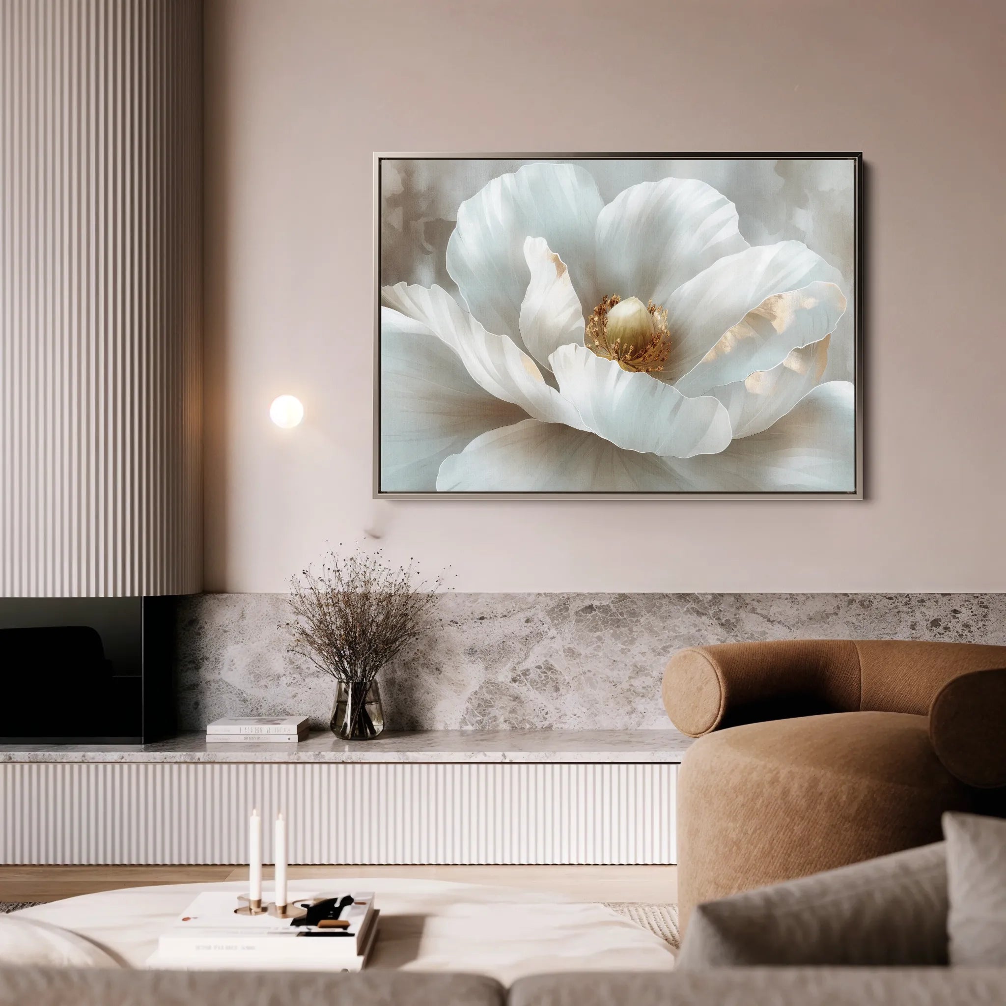Floral 092 Canvas Art 18" x 24" / 45 x 60 cm / Black