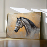 Horses 092 Canvas Art 60 x 40 cm / Black