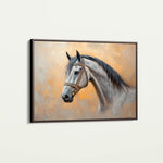 Horses 092 Canvas Art 60 x 40 cm / Black