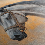 Horses 092 Canvas Art 60 x 40 cm / Black