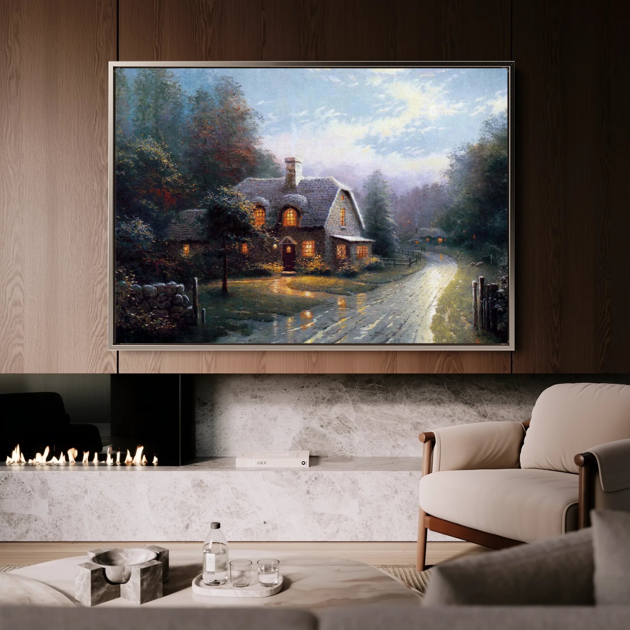 Landscape 092 Canvas Art 18" x 24" / 45 x 60 cm / Black