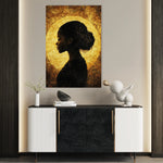 Portrait 092 Canvas Art 18" x 24" / 45 x 60 cm / Black