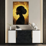 Portrait 092 Canvas Art 60 x 40 cm / Black