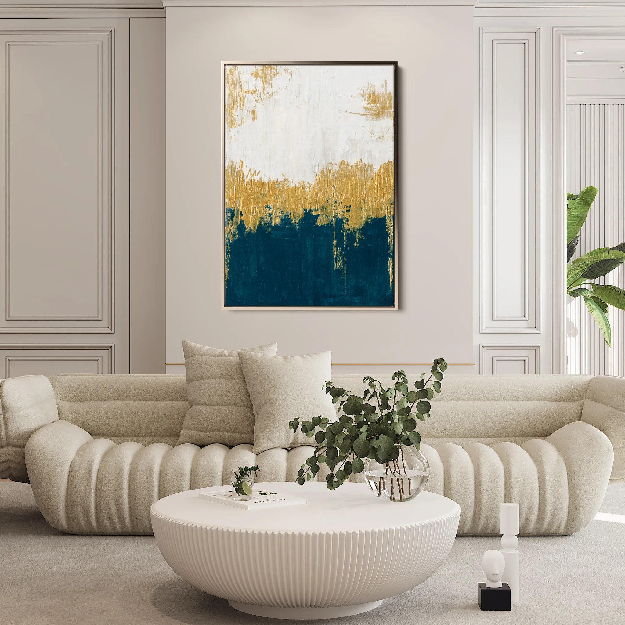 Abstract 093 Canvas Art 18" x 24" / 45 x 60 cm / Black