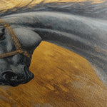 Horses 093 Canvas Art 18" x 24" / 45 x 60 cm / Black