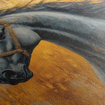Horses 093 Canvas Art 60 x 40 cm / Black