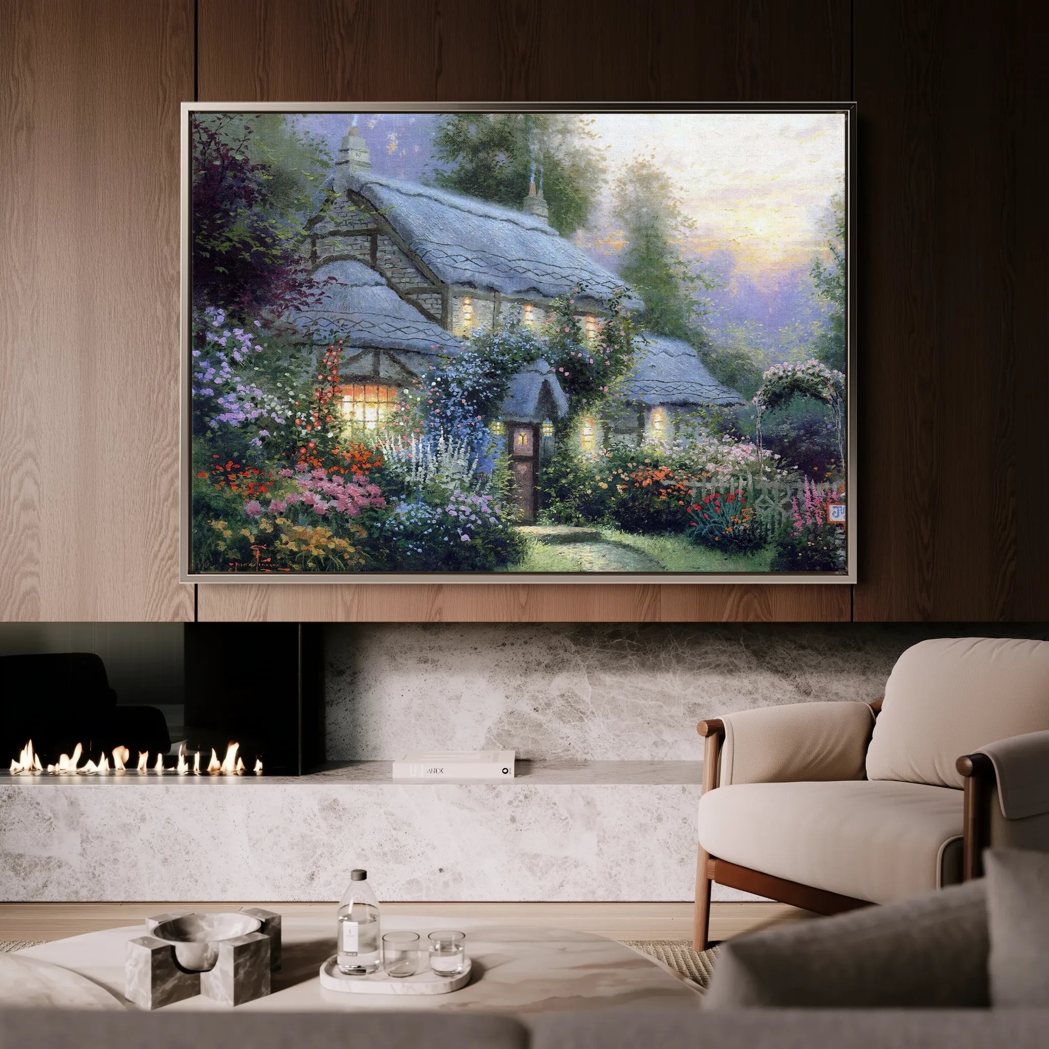 Landscape 093 Canvas Art 18" x 24" / 45 x 60 cm / Black
