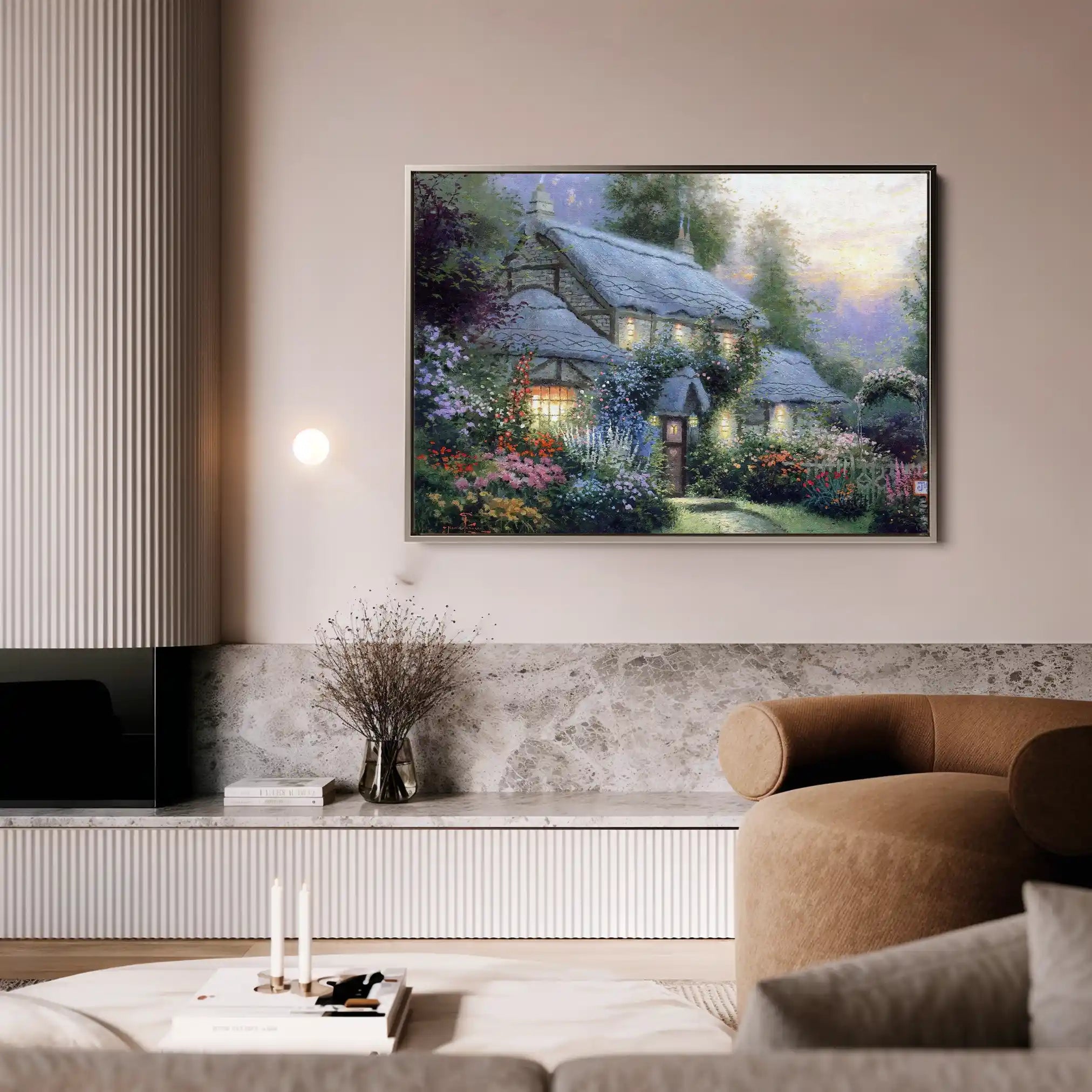 Landscape 093 Canvas Art 60 x 40 cm / Black