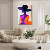Portrait 093 Canvas Art 18" x 24" / 45 x 60 cm / Black