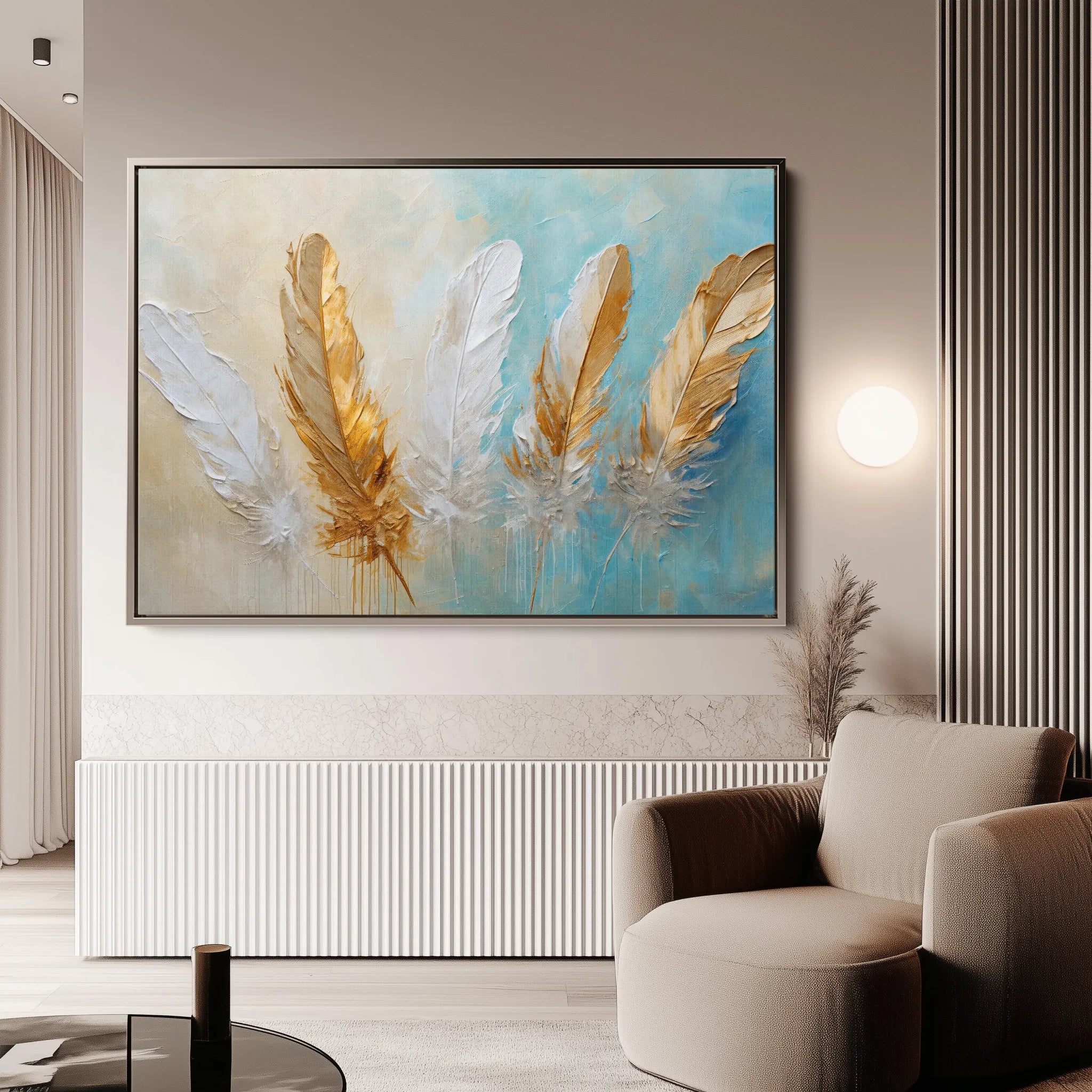 Abstract 094 Canvas Art 18" x 24" / 45 x 60 cm / Black