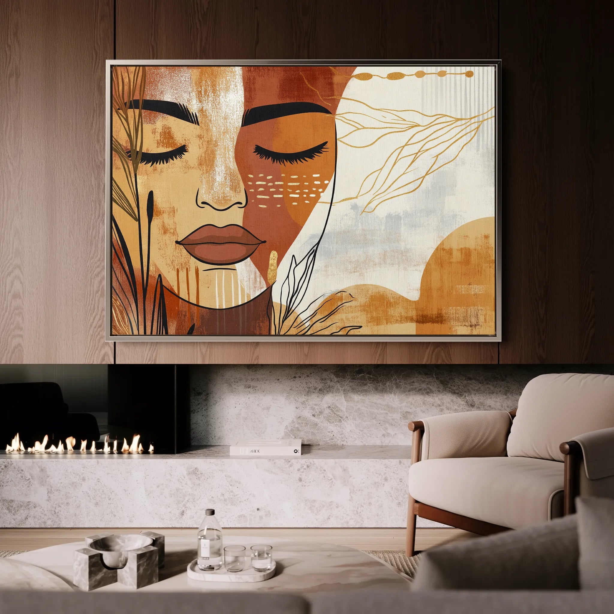 Boho 094 Canvas Art 18" x 24" / 45 x 60 cm / Black