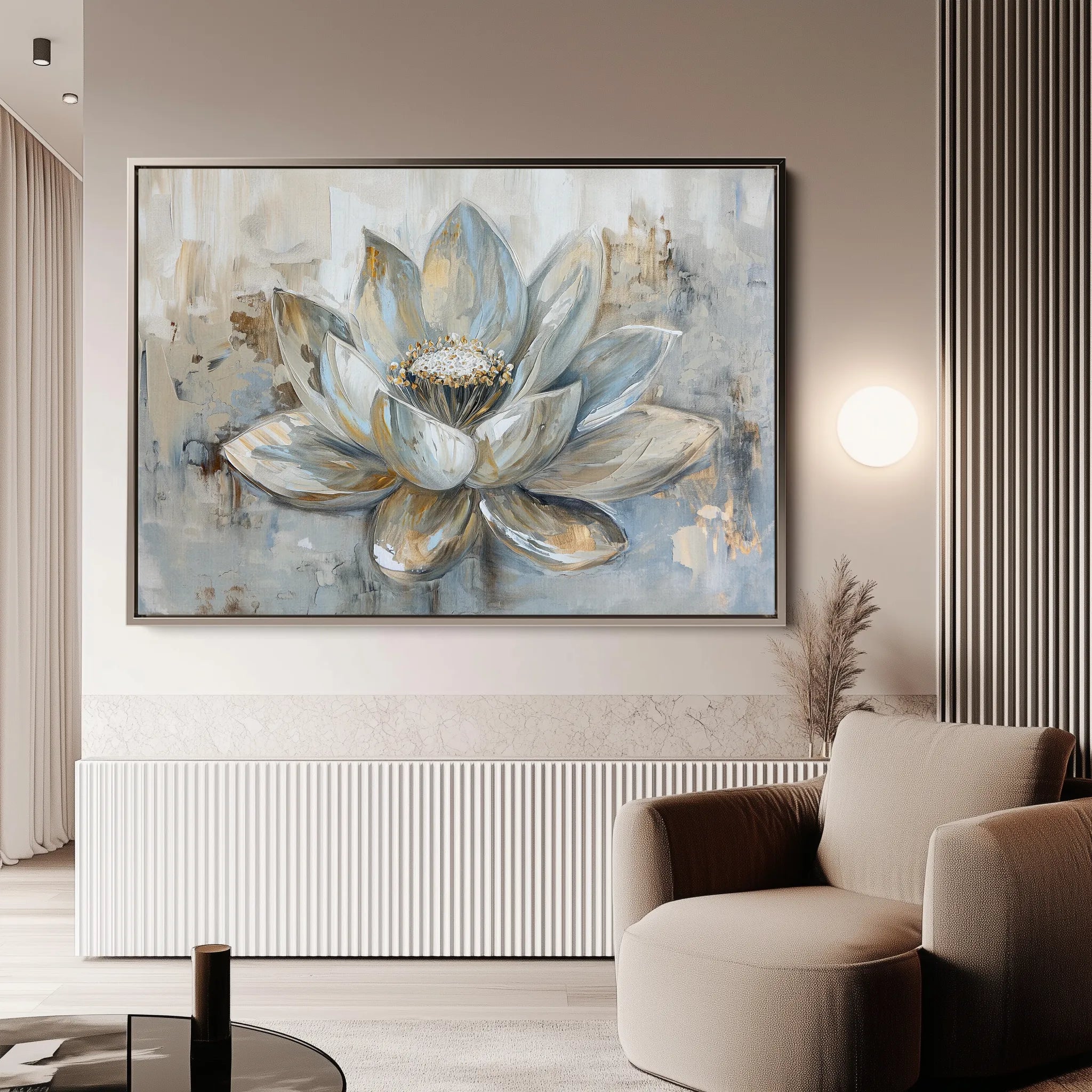 Floral 094 Canvas Art 18" x 24" / 45 x 60 cm / Black