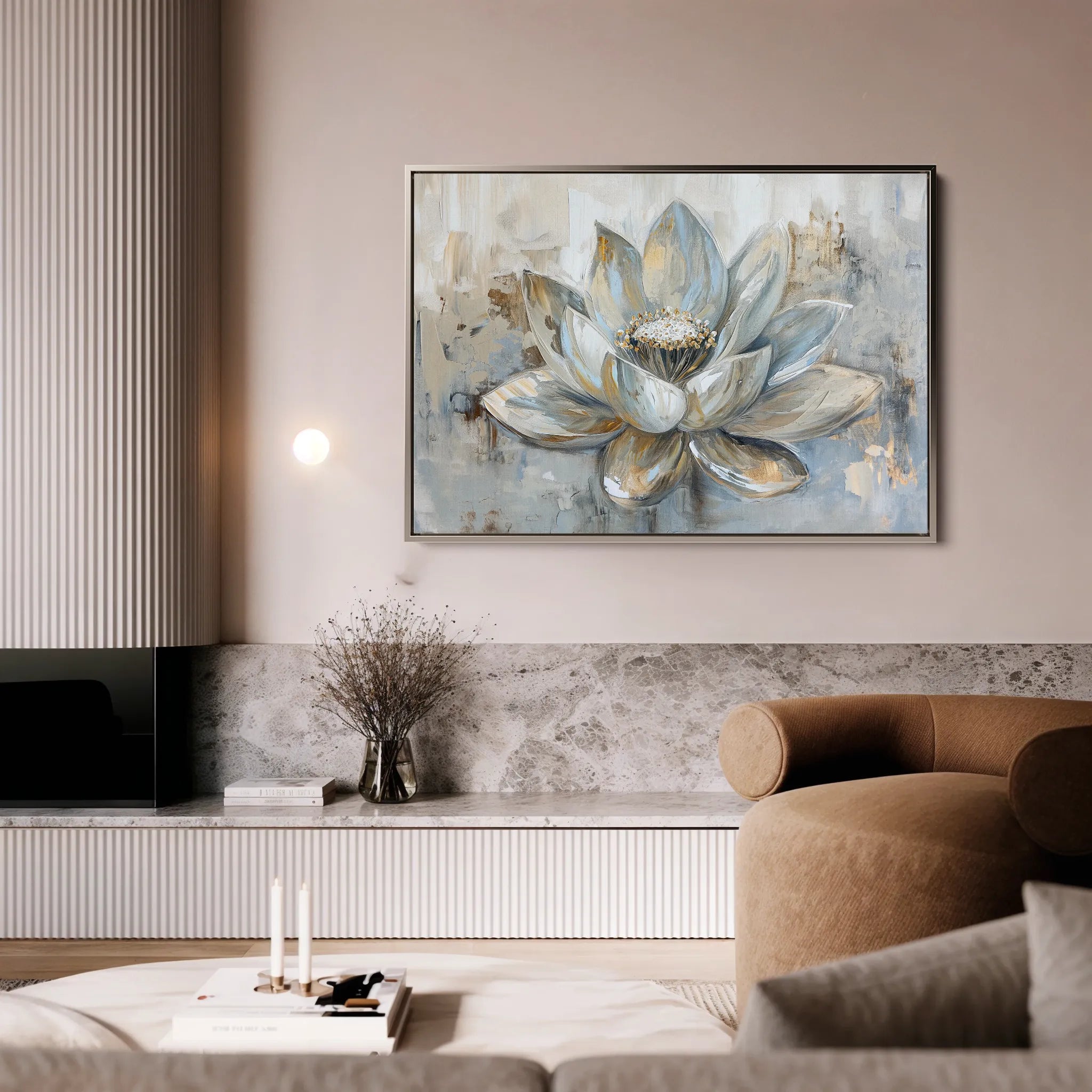 Floral 094 Canvas Art 18" x 24" / 45 x 60 cm / Black