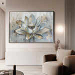 Floral 094 Canvas Art 60 x 40 cm / Black