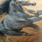 Horses 094 Canvas Art 18" x 24" / 45 x 60 cm / Black