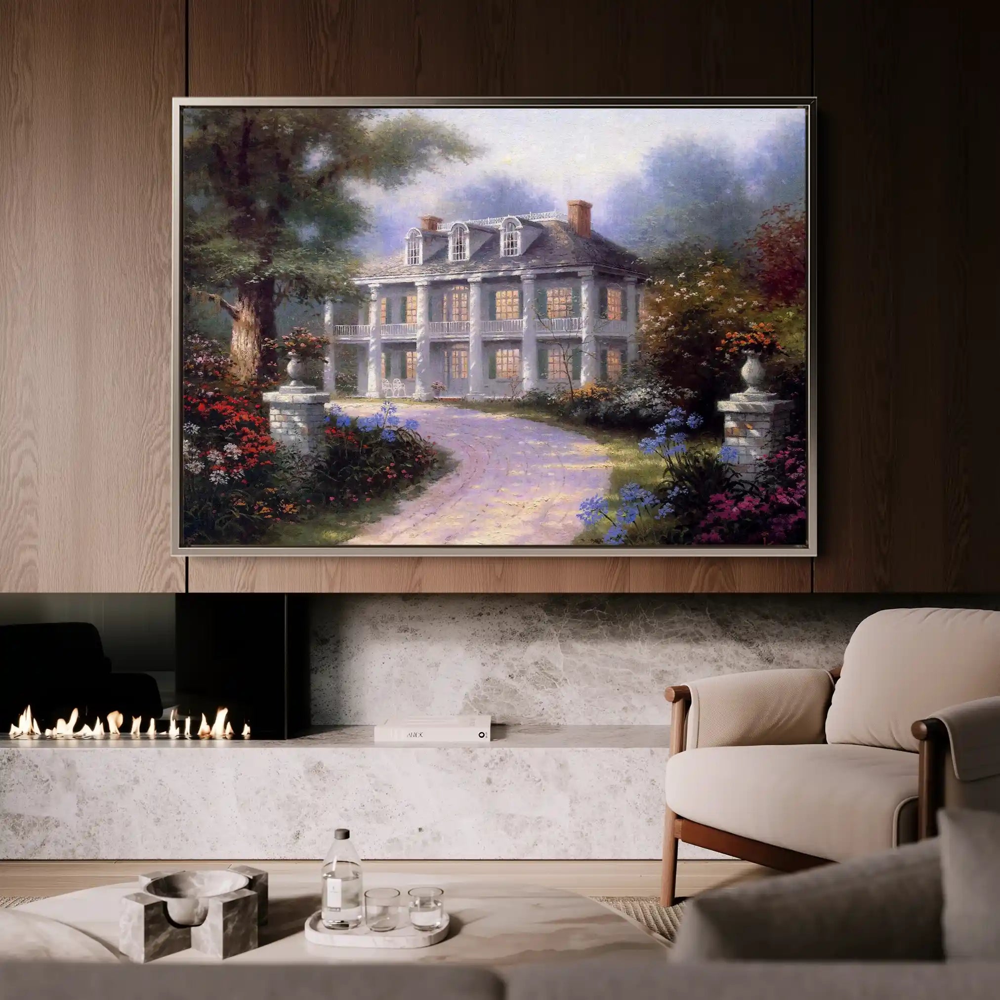 Landscape 094 Canvas Art 60 x 40 cm / Black