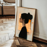 Portrait 094 Canvas Art 18" x 24" / 45 x 60 cm / Black