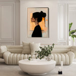 Portrait 094 Canvas Art 60 x 40 cm / Black