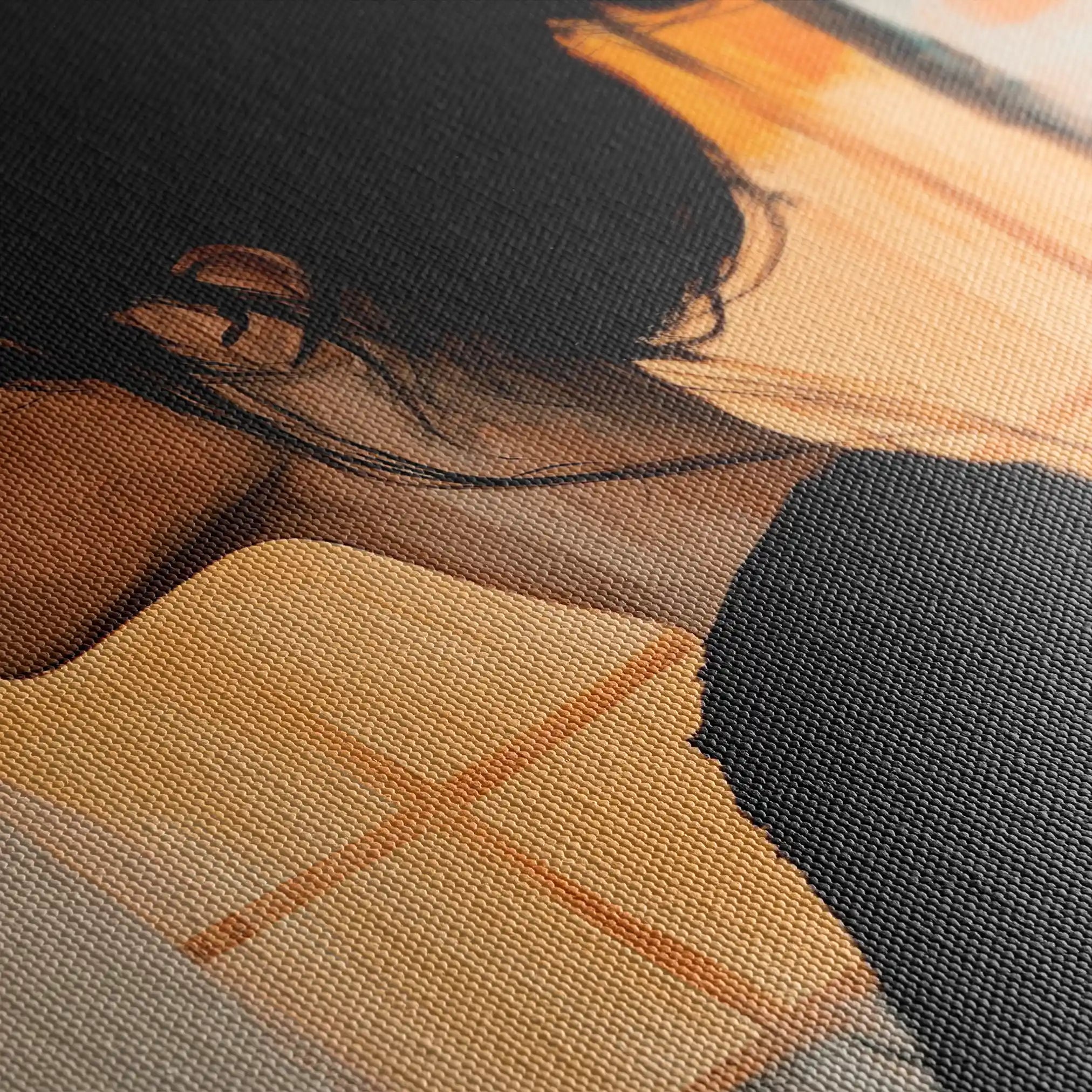 Portrait 094 Canvas Art 60 x 40 cm / Black