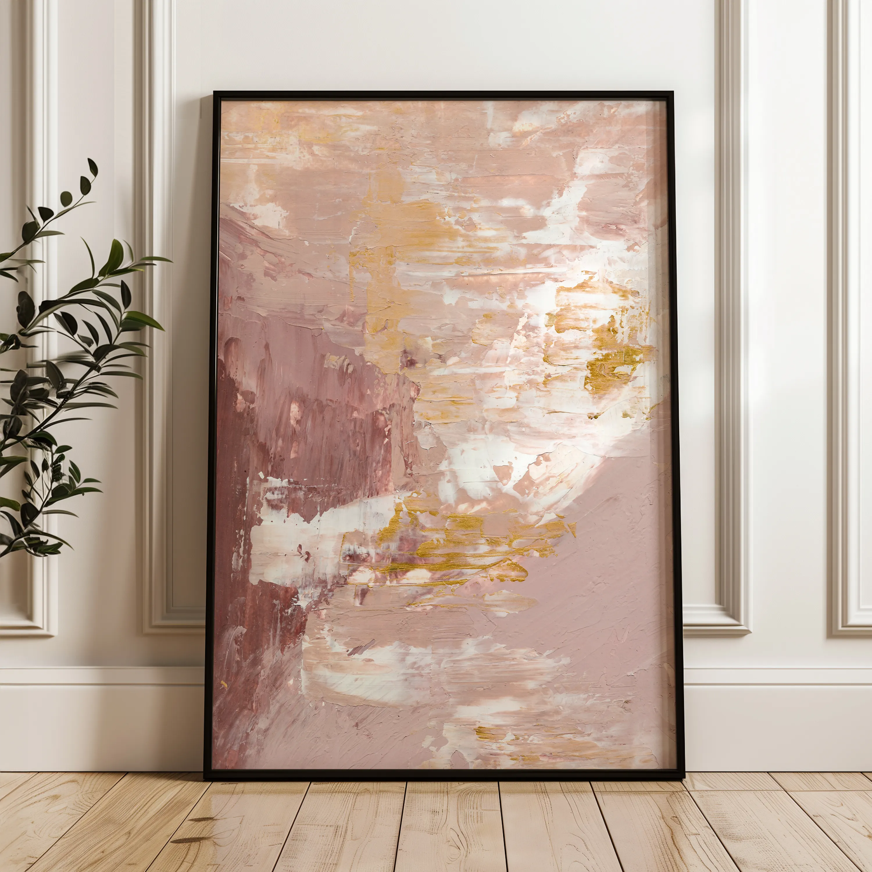 Abstract 095 Canvas Art 18" x 24" / 45 x 60 cm / Black