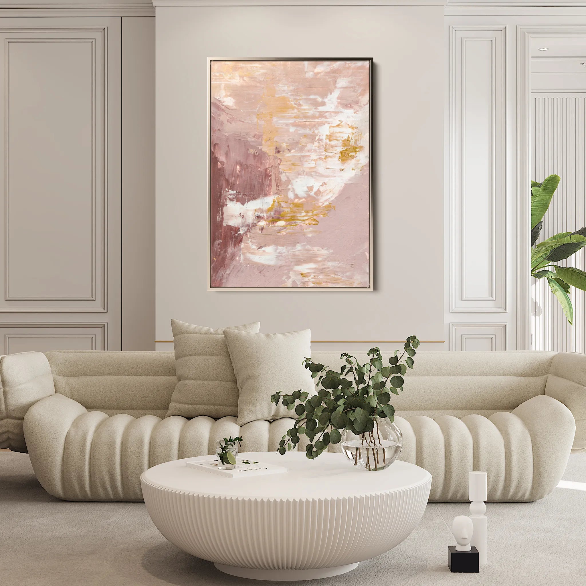 Abstract 095 Canvas Art 18" x 24" / 45 x 60 cm / Black
