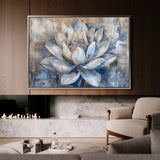 Floral 095 Canvas Art 18" x 24" / 45 x 60 cm / Black